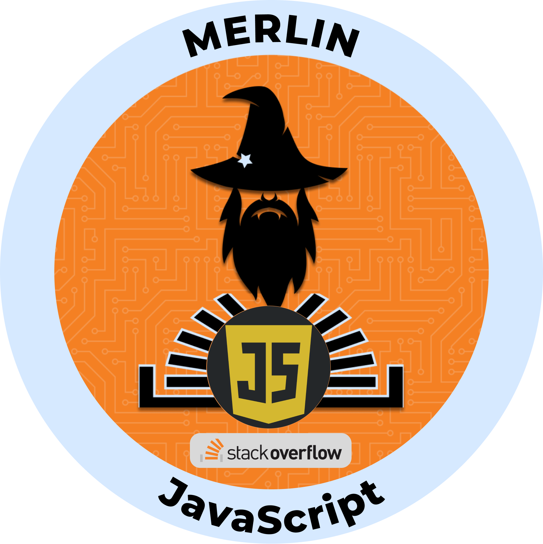 Web3 Badge | SO JavaScript Merlin logo
