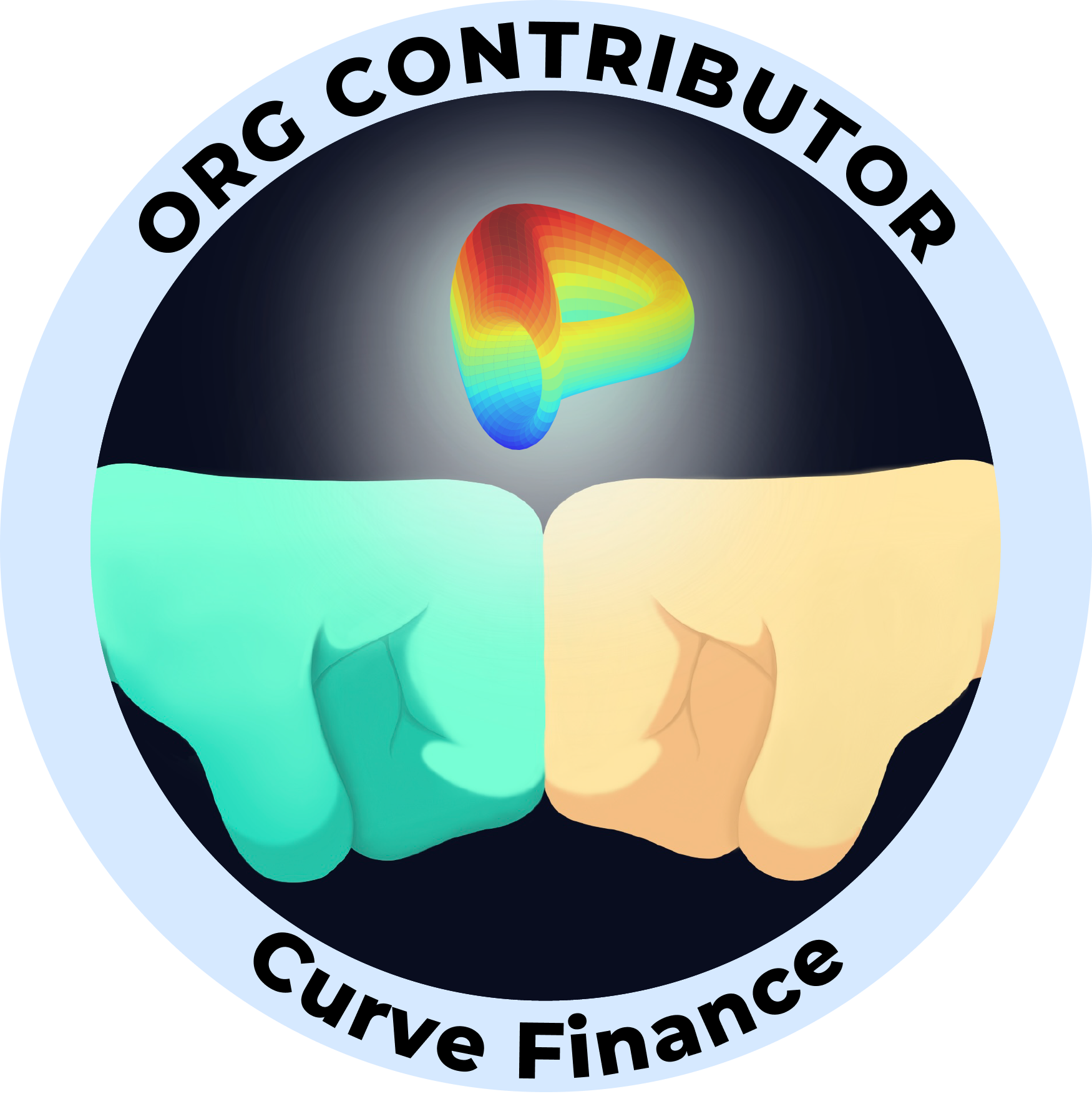 Web3 Badge | Organization Contributor: Curve logo